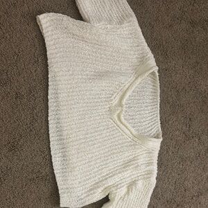 American Eagle Outfitters White V-Neck Sweater